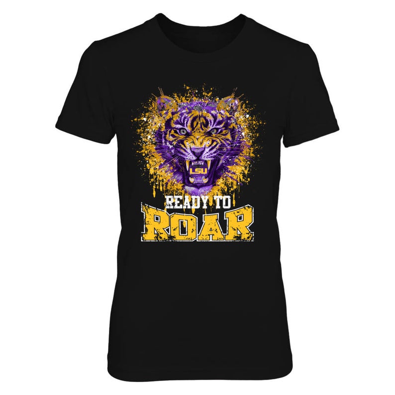 Lsu Tigers T-shirt For Women - Ready To Roar - Gildan Women's T-shirt - Louisiana - Free Shipping - Officially Licensed Sports Apparel